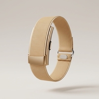 Bracelet intelligent sans écran QX Air, tracker d'activité, bracelet tissé, fréquence cardiaque, suivi du sommeil, SpO2, compteur de pas pour Android