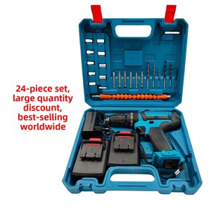 Set Trapano Elettrico al Litio <span class=keywords><strong>Multifunzione</strong></span> Ricaricabile Transfrontaliero Utensili Elettrici Portatili Inclusi Cacciavite e Trapano Elettrico - Product Image 3