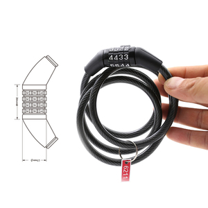 Serrure de chaîne de porte numérique en acier inoxydable Serrure <span class=keywords><strong>à</strong></span> câble <span class=keywords><strong>à</strong></span> combinaison domestique avec <span class=keywords><strong>cadenas</strong></span> <span class=keywords><strong>à</strong></span> <span class=keywords><strong>code</strong></span> numérique pratiques Produit - Product Image 5