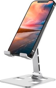Einstellbare Telefonhalterung für Schreibtisch kompatibel mit Telefon 15 14 13 12 11 Nintendo Switch <span class=keywords><strong>Nulaxy</strong></span> doppelfaltung Handyständer - Product Image 3