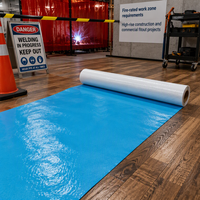 Protection de sol en feutre de 36 pouces x 100 pieds pour travaux de peinture et de plâtrage, conforme aux exigences de zone de travail ignifugée pour la construction
