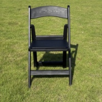 Chaise pliante en résine de haute qualité pour événements extérieurs, fêtes, mariages, banquets et réceptions, avec finition imitation bois, vente en gros