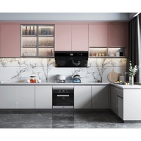 Diseño Gratuito por 48 Horas, Gabinete de Cocina Modular Moderno de Acero Inoxidable Personalizado con Diseño 3D, 2 Años de Garantía y Soporte en Línea