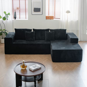 Ensemble de meubles de salon modernes en stock, <span class=keywords><strong>livraison</strong></span> <span class=keywords><strong>gratuite</strong></span>, canapé convertible en forme de L, canapé modulaire, vente en gros, mousse compressée - Product Image 1