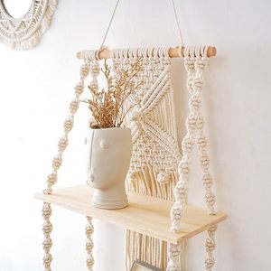 Accueil Décoration Boho Cintres décoratifs pour plantes <span class=keywords><strong>Étagère</strong></span> murale suspendue en macramé - Product Image 6