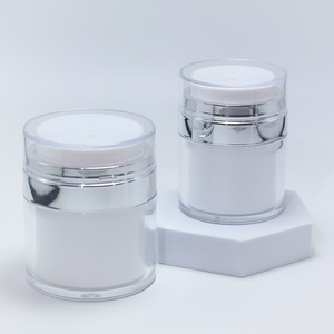 Pot à pompe sans air 15/30/50g, flacon vide en acrylique pour crème, rechargeable, cosmétique, facile à utiliser, conteneur portable, outils de maquillage de voyage - Product Image 4