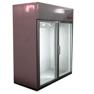 Puertas de vidrio de gran capacidad-Refrigerador de 12 grados C Cubo de hielo Enfriador de hielo 300 Bolsas de hielo