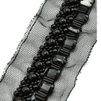 Perles à motif en strass de cristal Gillian, rondes à 12 facettes, chaîne en dentelle pour vêtement, à coudre, à dos plat, thermocollantes
