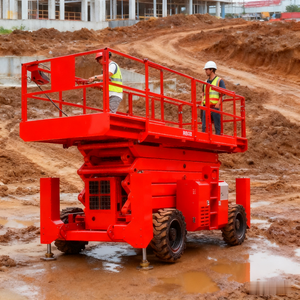 Electric Mobile Tracked Scissor Lift Aerial <b>Working</b> Platform 4x4 Self Vertical Lifting All Terrain <b>Trolley</b> Various Terrains - Product Image 2
