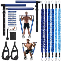 Ensemble de bandes de résistance réglables en caoutchouc naturel pour la maison, le yoga, la barre de musculation, 6 bandes d'exercice pour la gym, entraînement de force 20-240 lbs