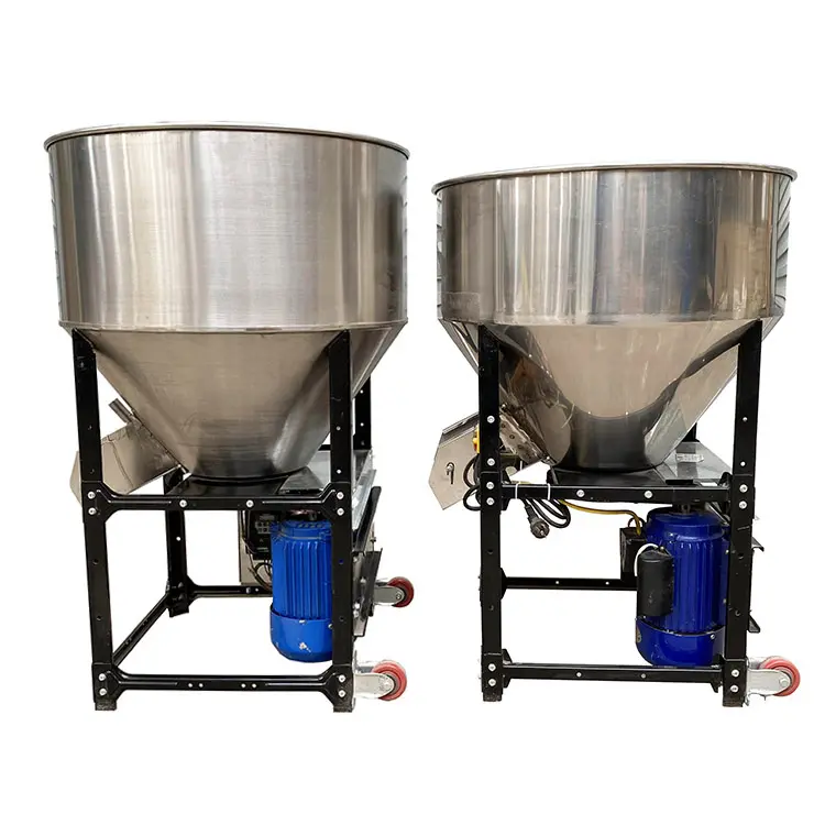 Granja diesel 50 a 300 kg/h pequeña mezcladora de granos vertical recubrimiento de semillas máquina mezcladora de alimentos para aves de corral para alimentos para cerdos