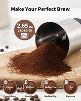 Moulin à café électrique SHARDOR One Touch, pour épices, herbes, grains de café et graines, avec 1 bol amovible en acier inoxydable