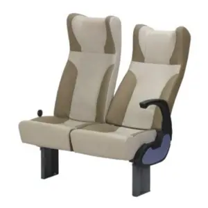 Coaster mini bus passenger seat with armrest and seat belt