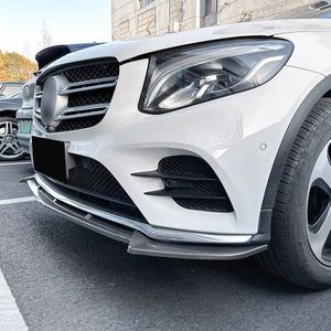 Lèvre de pare-chocs avant Mercedes-Benz GLC-Class 2016-2019 Noir piano Texture fibre de carbone Matériau ABS - Product Image 3