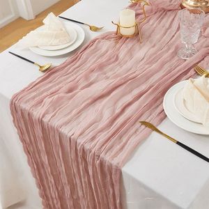 Nappes de table en gaze de coton, tissu voile, décoration drapée pour mariage, fête, banquet, style rustique bohème, fournitures pour événements - Product Image 1