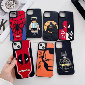 Venta al por mayor 3D silicona funda de teléfono móvil para iPhone 17 <span class=keywords><strong>16</strong></span> 15 14 Pro Max goma escudo Iron Man cubierta 13 12 11 - Product Image 1