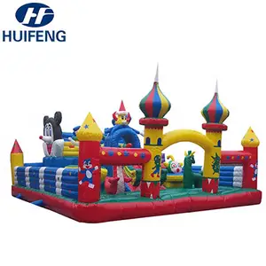 1000 * 1000D 500gsm PVC vải Inflatable sản xuất chất lượng cao PVC Inflatable lâu đài