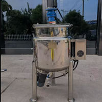 Cuve de mélange réacteur en acier inoxydable à double enveloppe chauffée électriquement avec agitateur pour le mélange d'aliments, de boissons, de détergents, de peintures et de cosmétiques