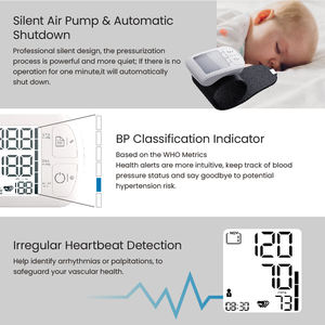 Monitor tekanan darah pergelangan tangan pintar, alat pengukur detak jantung dan tekanan darah otomatis portabel - Product Image 4