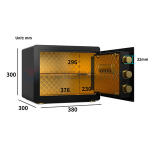 Petit coffre-fort électronique portable avec serrure à code, pour bijoux, argent, maison, hôtel, <span class=keywords><strong>banque</strong></span>, avec sécurité par empreinte digitale - Product Image 2