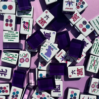 Jeu de tuiles de mahjong en acrylique gravé à 1 couche Lucky Rabbit, luxe moderne, pour jeux d'échecs et de cartes, écologique, portable, cadeau d'extérieur