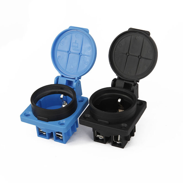European Germany Waterproof Schuko Socket Outlet 16A Rated IP44 Industrial UPS NFC  Snap-in Socket
