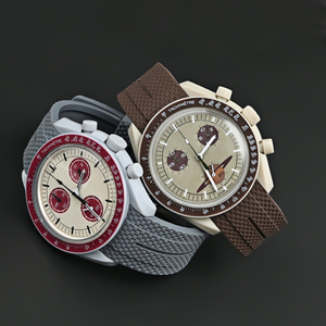 Bracelet de montre en caoutchouc sport 20mm Bracelets de montre en silicone liquide à dégagement rapide Bracelet de montre à extrémité incurvée avec texture pour MoonWatch - Product Image 6