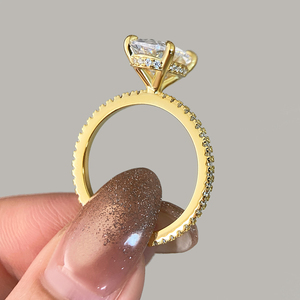 Free Nicle&Lead Women's Rings Jewelry 18K Gold Plated Oval Cut Engagement Zircon Ring for Gift - Product Image 6