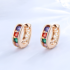 Custom <strong>Cheap</strong> <strong>Jewelry</strong> Manufacture <strong>Supplies</strong> Delicate Cubic Zirconia Mini Ear huggies Earrings for Women - Product Image 3