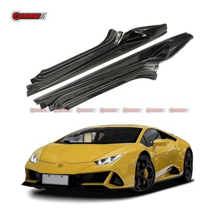 ชุดแต่งสเกิร์ตข้างสไตล์ EVO สำหรับ Lamborghini Huracan LP580 LP610 ทำจากคาร์บอนไฟเบอร์แท้แบบกึ่งสำเร็จรูป พร้อมส่วนต่อขยายสเกิร์ตข้าง - Product Image 4