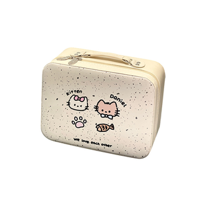 Schattig handzaam etui met spiegel, grote capaciteit, luxe uitstraling, draagbaar voor reisverpakkingen en opslag van huidverzorgingsproducten - Product Image 1