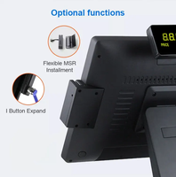 Système POS 15,6 pouces à double écran tactile, ordinateur de bureau Android tout-en-un, caisse enregistreuse, terminal EPOS