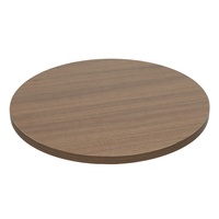 Dessus de table en stratifié HPL commercial de couleur noyer avec base en métal pour l'utilisation de café de restaurant