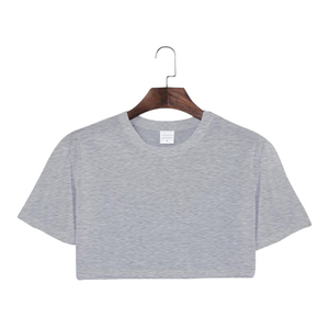 Camisetas recortadas <span class=keywords><strong>de</strong></span> poliéster suave <span class=keywords><strong>de</strong></span> manga corta en blanco <span class=keywords><strong>para</strong></span> <span class=keywords><strong>mujer</strong></span> <span class=keywords><strong>para</strong></span> estampado <span class=keywords><strong>de</strong></span> sublimación <span class=keywords><strong>de</strong></span> logotipo personalizado - Product Image 4