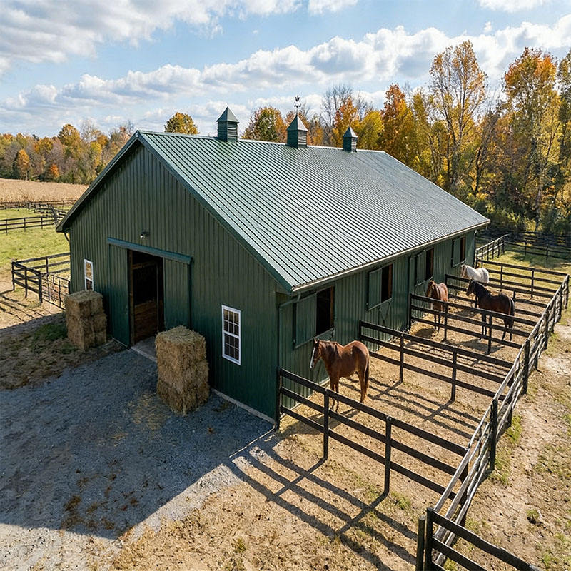 Engineered Breeding Pre-engineered Structural Agricultural Steel Livestock Shed for Cattle ...