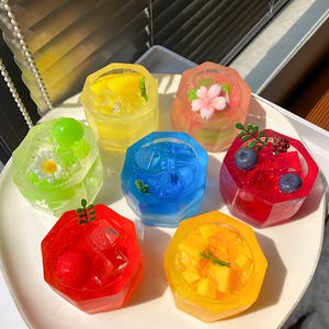 NEW Instagram Viral Blue Sparkling water Cup <b>Squishy</b> Toy-Soft Sticky Stress Relief Gift for Kids Adults Decompression Toys - Product Image 3