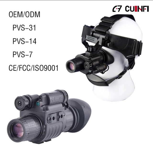 RM2021 Gen2+/Gen3 Head-Mounted PVS-14 Monocular Night Vision Device P45 White Phosphor FOM1400-2200 40 FOV 6 Brightness Levels
