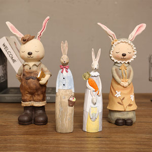 ชุดตุ๊กตากระต่ายมาสเตอร์กู ทำจากเรซิ่น ตกแต่งบ้านสไตล์การ์ตูน เหมาะสำหรับตกแต่งห้องนั่งเล่น - Product Image 4