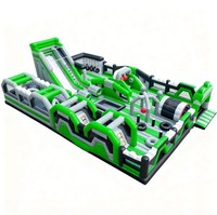 Ville de loisirs gonflable géante commerciale en PVC, grande aire de jeux gonflable pour enfants, idéale pour la location d'événements extérieurs