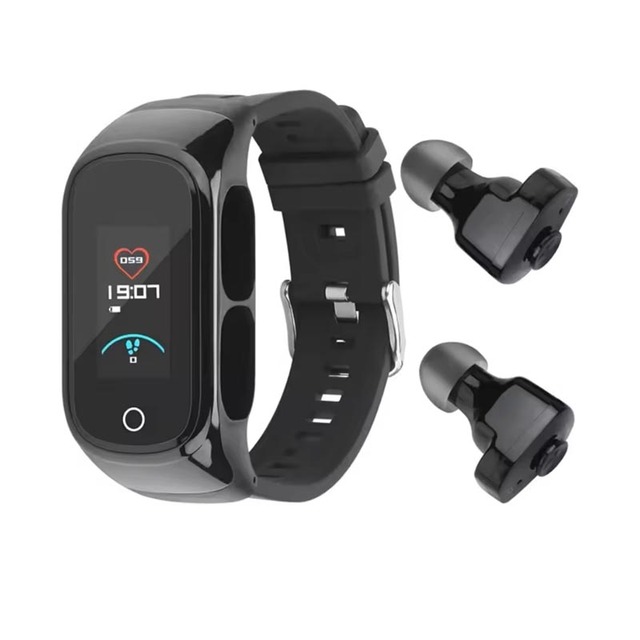 Hot Design N8 Smart Bracelet Headset 0.96inch Display BT Call Health Monitoring ENC TWS Earphone Sports N8 Smart Watch