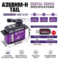 AGFRC A35BHM-H Tail HV Programmable 8.5KG 0.065sec Fast Speed Brushless Tail Servo for RC 420-580 Size Helicopter