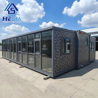 Maison préfabriquée de luxe prête à l'emploi en conteneur extensible 20 pieds 40 pieds, Bungalow, Cuisine préfabriquée, Maison portable