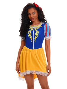 Costume de princesse <span class=keywords><strong>Blanche</strong></span>-<span class=keywords><strong>Neige</strong></span> pour femmes, pour Halloween, télévision et cinéma, avec robes pour adultes - Spectacle sur scène, cosplay - Product Image 5