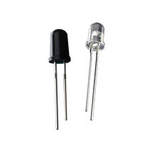 LED infrarouge (IR) 940 nm de 5 mm avec angle de vision de 15 degrés, tension inverse de 5 V, lentille diffuse, montage sur trou, durée de vie de 50 000 heures