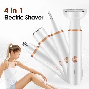 Depiladora 4 en 1 indolora para mujer, afeitadora eléctrica recargable, recortadora de vello nasal, máquina de afeitar para depilación corporal - Product Image 2