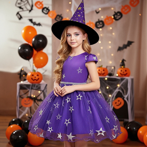 Stile occidentale rosso capodanno bambino ballo ballo di fine anno vestito stella modello bambina abiti da compleanno per 3Y elegante per bambini vestito da festa - Product Image 3