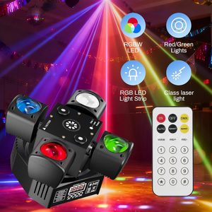 YSH Moving Head Laser <strong>Lights</strong> 4-in-1 RGBW DMX-512 <strong>Sound</strong> <strong>Activated</strong> IP33 Rated <strong>LED</strong> Stage <strong>Light</strong> for Disco Bar Wedding - Product Image 1