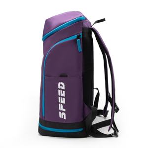 Sac à dos unisexe à dos souple de grande capacité avec logo personnalisé, géométrique, imperméable, avec port USB - Product Image 3