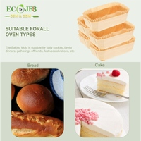 Plateau à pain en bois écologique, moule à gâteau jetable avec doublure en papier, emballage pour boulangerie