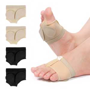 Chaussons <span class=keywords><strong>de</strong></span> ballet souples professionnels pour femmes, design à bout ouvert, demi-semelle avec coussinet <span class=keywords><strong>de</strong></span> protection et tige en tissu <span class=keywords><strong>de</strong></span> coton - Product Image 2